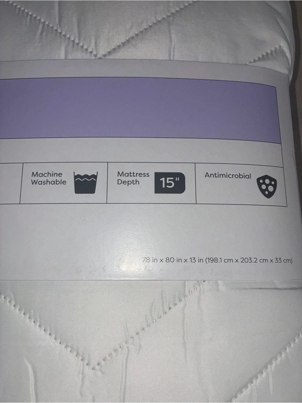 Plush Machine Washable Quilted Mattress Pad •King•